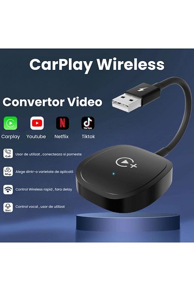 HASEPE Wireless Carplay Modulator, Smart Usb Carplay, Automatic Reconnection, Netflix, Tiktok