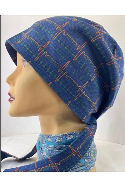 ONURTEKS İŞ ELBİSELERİ Lycra, Doctor, Nurse, Hospital, Health Worker, Medical Bonnet & Surgical Hijab Bonnet, Patterned, Colorful