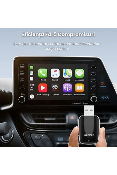 HASEPE Wireless 2 In 1 Carplay And Android Auto Adapter Slim, Smart Usb Car Play, Automatic