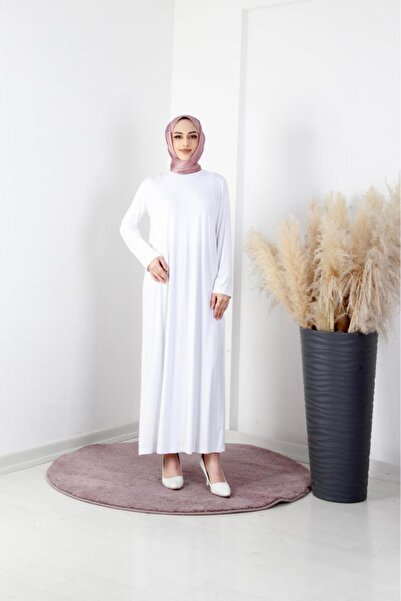 AbiyeSultan Kadın Düz Elbise - Zerde Uzun Kollu Içlik - Abaya Içi Elbise - Uz...