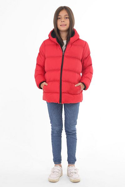 Montland Sports Girl Dark Belted Waterproof Wind Dress Winter Coat