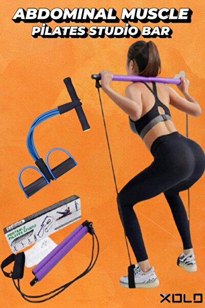 xolo 2 Adet Fitness Egzersiz Pilates Seti Body Trimer Portable Pilates Studio...