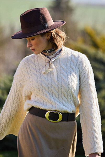 BE BLUE CENTURĂ MARO OVALĂ CU DETALIARE CU CATĂLĂ