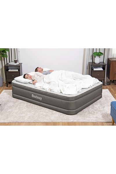 BESTWAY Fortech Air Mattress Queen Built-in AC pump 2.03m x 1.52m x 46cm#69050