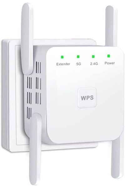 fulina جهاز توجيه معزز إشارة WiFi، لاسلكي 5G، مع 4 هوائيات خارجية عالية الكسب، لمنازل الشركة