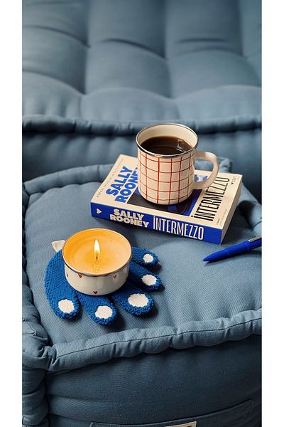 EMAYlab Cupid Grid Pattern Enamel Mug