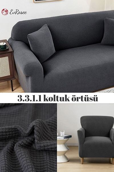 EvRosee Lycra Sofa Cover Set 3 3 1 1 Seat Cover Set Home Textile Product