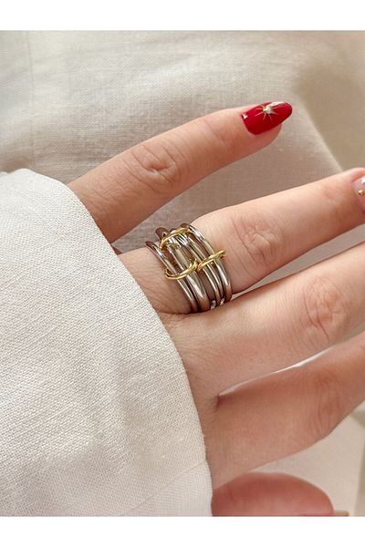 CHARMLUCKY Steel 5 Link Ring