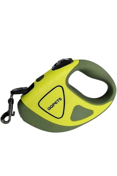 OEM Lesa pentru caini si pisici cu lanterna, 5 m, greutate maxima 50 kg, verde