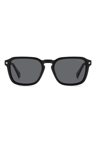 Polaroid Ochelari de soare pentru femei Pld 4156/s/x 807/m9, negri, dreptunghiulari, 53 mm