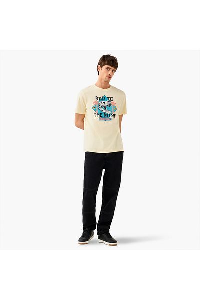 SP Characters Jurassic Park Print T-shirt with Crew Neck