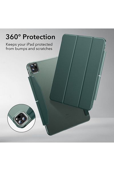 ESR Husă pentru iPad Pro 13 (2024), tip carte, Ascend Trifold ESR - Verde închis