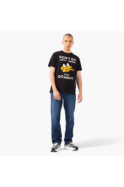 SP Characters Daffy Duck Print Crew Neck T-shirt