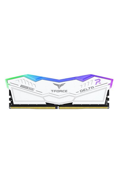 TEAM T-Force Delta Rgb White 32Gb 2X16Gb 6400Mhz Ddr5 Gaming Ram Cl40 (Ff4D532G6400Hc40Bdc01)