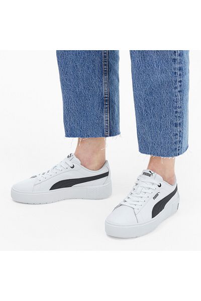 Puma Womens Smash Platform v2 L Trainers Sneakers - White