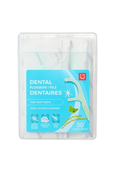 Miniso Tek Tek Paketlenmiş Kürdan Tipi Nane Aromalı Diş İpi (50 Adet)
