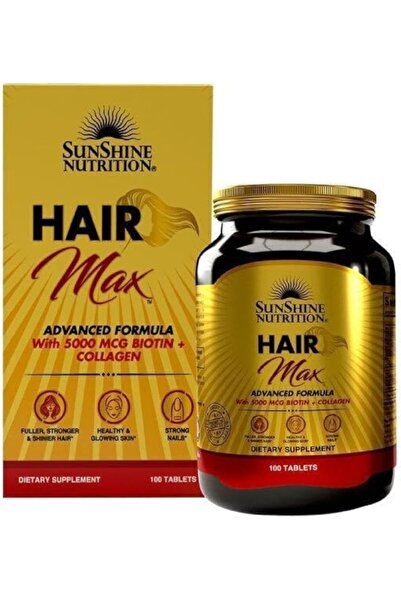 Sunshine Nutrition تركيبة هير ماكس المتقدمة 1 لشعر أكثر كثافة وقوة ولمعانًا 1...