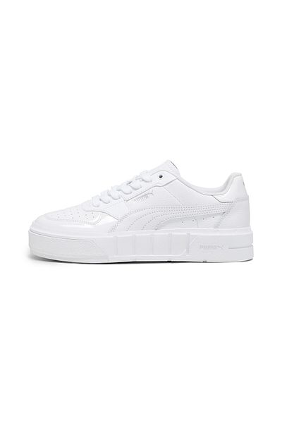 Puma Womens Cali Court Patent Sneakers - White
