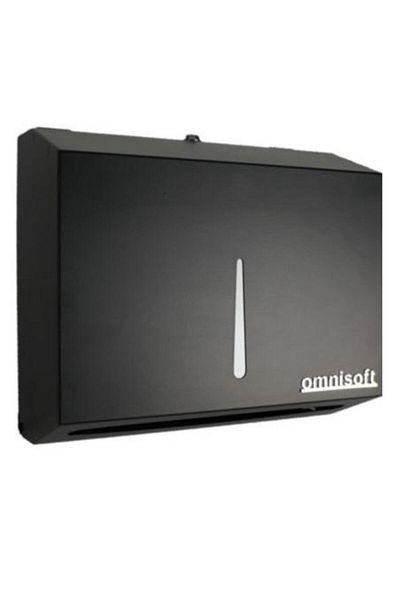 Omnisoft Stainless Z Fold Paper Towel Dispenser Black 200 Pieces