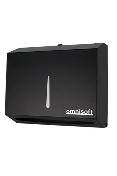 Omnisoft Stainless Z Fold Paper Towel Dispenser Black 200 Pieces