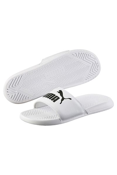 Puma Unisex Popcat Slide Sandals Sports Slippers - White