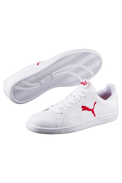 Puma Unisex Smash Cat Leather Trainers Sneakers - White