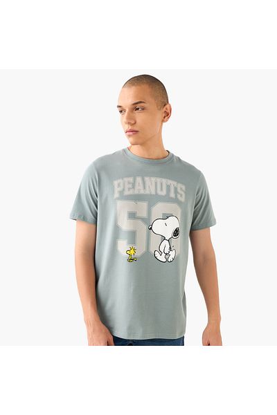 SP Characters Peanuts Print Crew Neck T-shirt