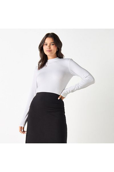 FAV T-shirt with High Neck and Long Sleeves
