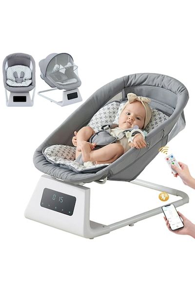 indiggo Babyhug™ 3d Motion Electric Rocking Chair With Remote Control, Bluetooth Function, Easy Digital System