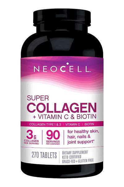 Neocell Super Collagen Peptides + Vitamin C & Biotin, 3g Collagen Per Serving, Gluten Free, Promotes