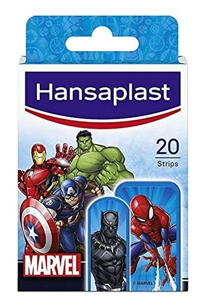 Hansaplast Marvel Avengers Kids Plasters, Soft and Breathable Colorful Strips, Water-Resistant and S