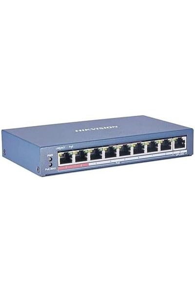 Hikvision DS-3E0310P-E/M مفتاح شبكة غير مُدار - 8 منافذ PoE