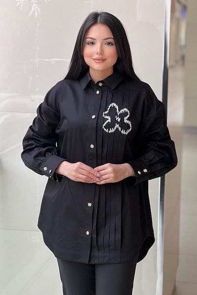 Ghisa Pleated Beaded Embroidered Shirt