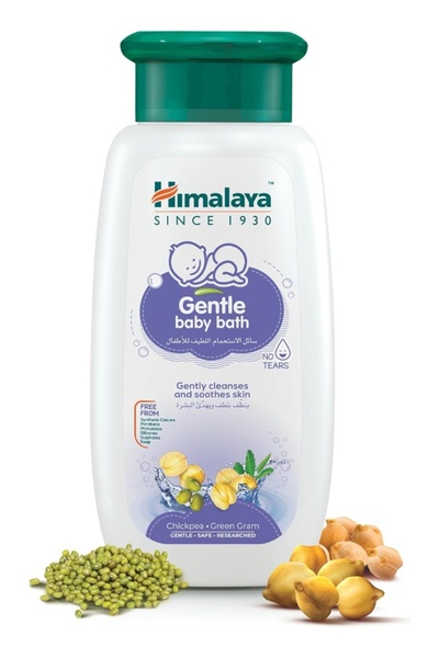 Himalaya No Tears Gentle Baby Bath with Chickpeas and Green Grams, Suitable f...