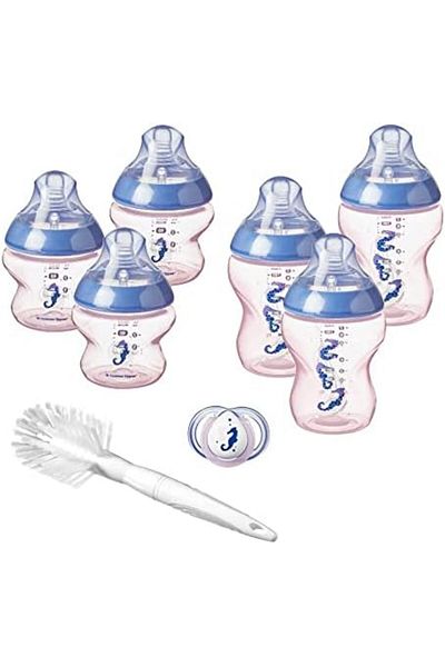 tommee tippee Closer to Nature Newborn Baby Bottle Starter Set, Breast-Like Teats with Anti-Colic Va