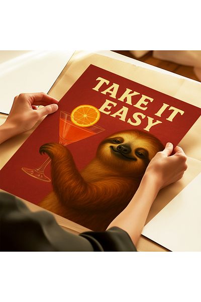 ARTHOUSECOLLECTIVE Turtle - Take it Easy - Αφίσα χωρίς πλαίσιο σε μεγέθη πίνακα