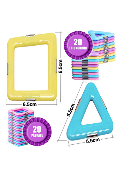 Pitikot Set de construit cu piese magnetice Pitikot®, jucarii educationale pentru copii