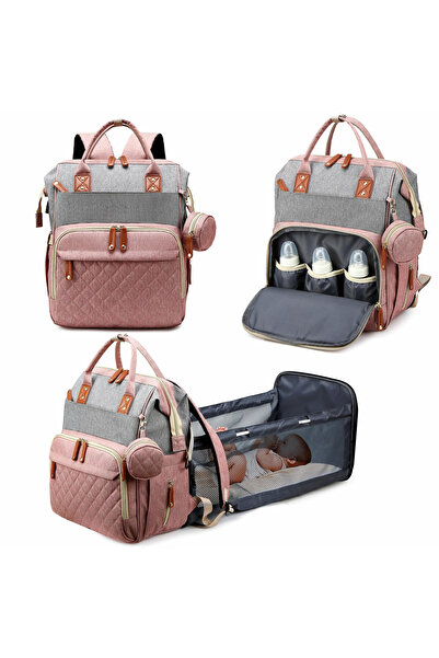 CRACOS Geanta tip rucsac Mommy Bag, Cracos®, material rezistent la apa, cu saltea de infasat, 42x30x18cm