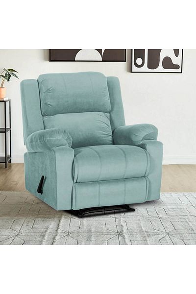 Lazy Vibes Heaven | Velvet Rocking & Rotating Recliner Chair