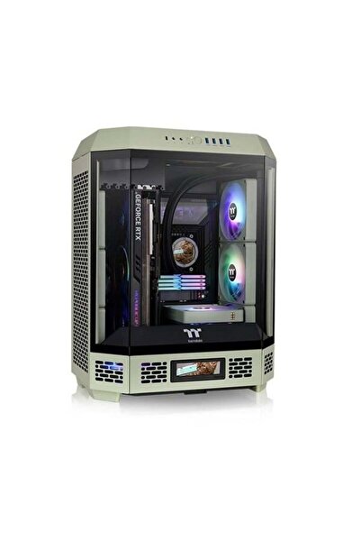 THERMALTAKE THE TOWER 600 TG CA-1Z1-00MEWN-00 GAMING MID-TOWER PC KASASI YEŞİL