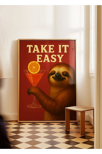 ARTHOUSECOLLECTIVE Turtle - Take it Easy - Αφίσα χωρίς πλαίσιο σε μεγέθη πίνακα