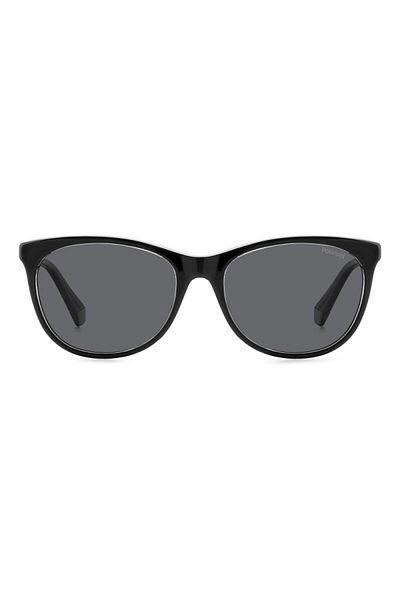 Polaroid Ochelari de soare pentru femei Pld 4161/s 7c5/m9, negri, ovali, 55 mm