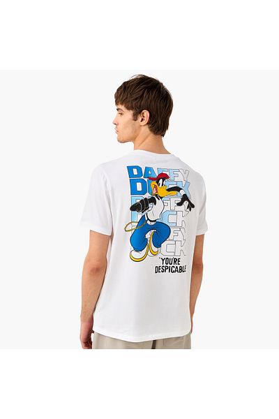 SP Characters Daffy Duck Print T-shirt with Crew Neck