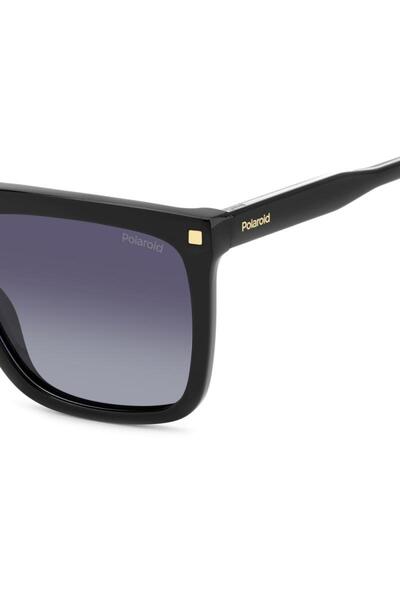 Polaroid PLD 4166/S/X 807/WJ Women's Sunglasses, Black, Rectangular, 56 mm