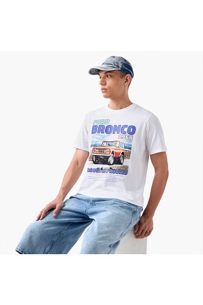 SP Characters Graphic Print T-shirt with Crew Neck