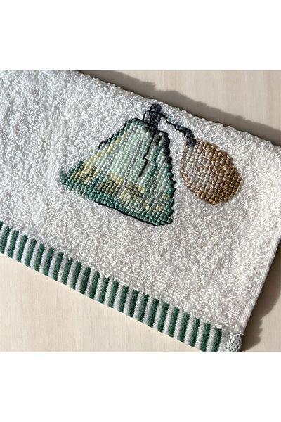The Cloudish Shop Punch Embroidery Embroidered Small Size Hand Towel Perfume Patterned