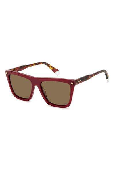 Polaroid Pld 4164/s/x Lhf/sp Women's Sunglasses, Bordeaux, Rectangular, 56 Mm