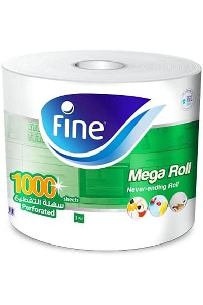 FINE Sterilized Kitchen Towel Mega Roll, 1000 Sheets - Pack of 1
