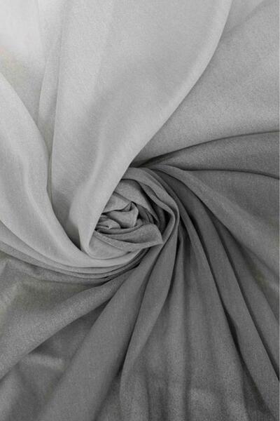 Miabella Home Gradient Tulle Curtain 350X270 cm |   Light Grey – Dark Grey Color Transition, Light Transmission and Washable