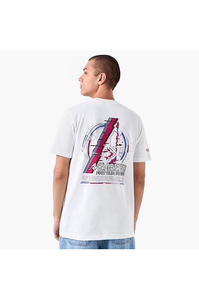 FAV Avengers Print T-shirt with Crew Neck